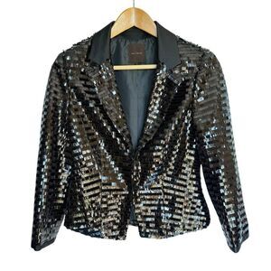 The Limited Sequin Black Long Sleeve Jacket Blazer - Women's XS